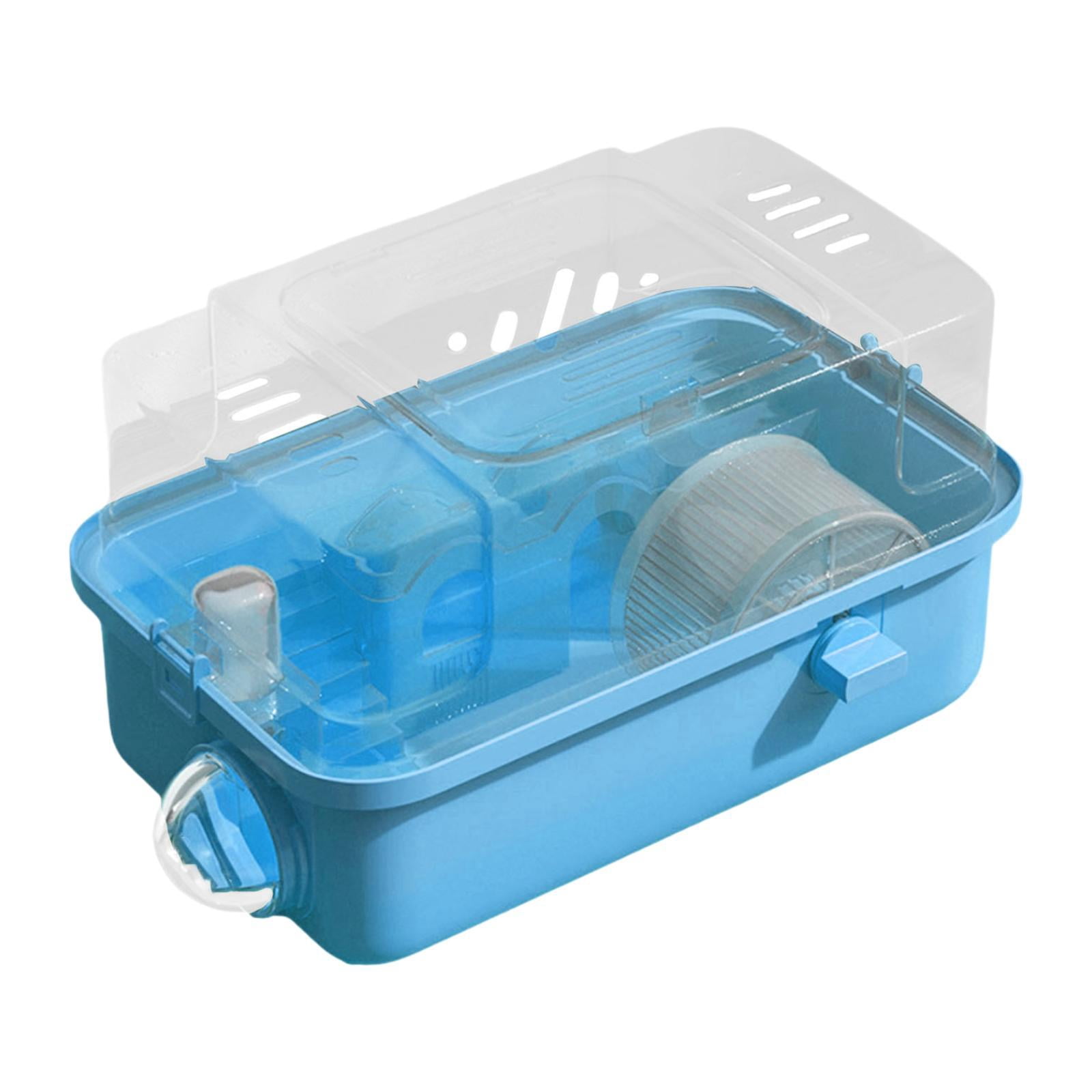 Serenable Hamster Cage Hamster Habitat Creative Exercise Playing House Ventilation Small Animal Cage House for Rabbits Sugar Glider Rats Blue