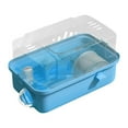 thumbnail image 3 of Jaula para hámster de 2 niveles, grande, transparente, transpirable, portátil, hábitat para hámster Azul, 3 of 9