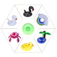 thumbnail image 4 of 7pcs Cup Holders Inflatable Swimming Cup Coasters Cartoon PVC Water Bathing Pool Drink Holders, 4 of 9