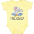 thumbnail image 3 of Inktastic My Great Aunt Loves Me to the Moon and Back Elephants Boys or Girls Baby Bodysuit, 3 of 5
