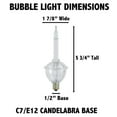 thumbnail image 5 of Novelty Lights 7 Light Traditional Christmas Bubble Light Set, Blue with Silver Glitter, 7 Feet, 5 of 8