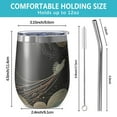 thumbnail image 5 of 12oz Stainless Steel Insulated Wine Tumbler with Lid and Straw – Double Wall Vacuum Mug for Hot & Cold Drinks, 304 Steel Interior, Sweat-Free Design, 5 of 5