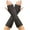 Dark Gray, variant on Long Gloves for Women Solid Color Cable Knitted Fingerless Mittens Thermal Thumb Hole Arm Warmers