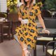 thumbnail image 3 of Balery German Shepherd Woof Vestidos sueltos de manga corta para mujer, vestidos de verano 2025, vestidos casuales de corte A con vuelo., 3 of 6