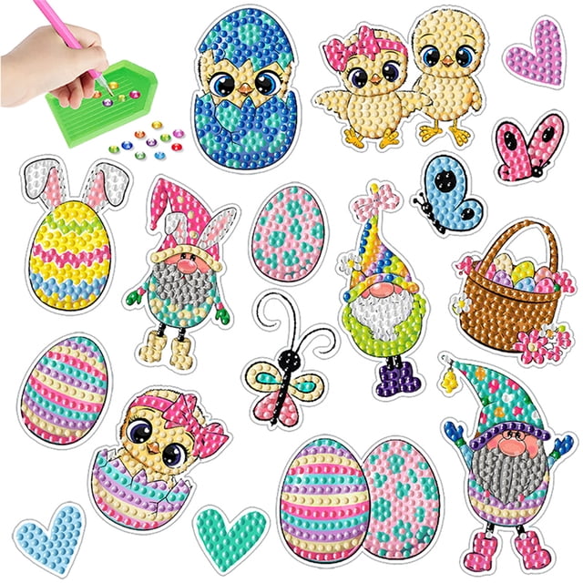 Kit de pegatinas de mosaico de diamantes de 2 piezas pintura por números DIY para niños y adultos, regalos Hugtrwg Para estrenar