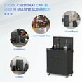 thumbnail image 4 of GangMei Metal Rolling Chest with Pegboard, Garage Storage Cabinet with Two Lockable Drawers, Multipurpose Workstation for Warehouse Workshop(Hooks included), 4 of 9