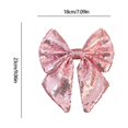 thumbnail image 3 of RyanK Christmas Bow,Christmas Ornament,Christmas Tree Decorations,Christmas Bow Decorations Garland Bow Small Christmas Tree Bow Sequin Bow Tie Christmas Decoration Bow Decorations 23x18x2cm Pink, 3 of 6