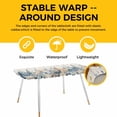 thumbnail image 4 of Blue Eucalyptus Coastal Table Cloths for 8 Foot Rectangle Tables, Beach Starfish Shell Nautical Rustic Patio Waterproof Elastic Fitted Tablecloths, Washable Rectangular Table Cover for Camping, 4 of 8