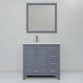 thumbnail image 4 of Jacques 36 in W Dark Grey Bath Vanity, Cultured Marble Top, Faucet Set, & 34 in Mirror, 4 of 8
