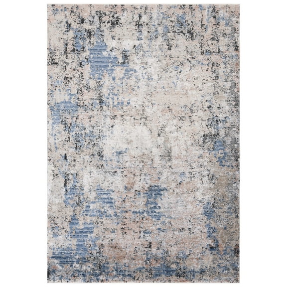 SAFAVIEH Signature Faris Abstract Area Rug, Blue/Rust, 6' x 9'
