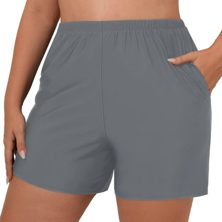Swim Shorts Women Tummy Control Bikini Bottoms Swim Briefs Beach Shorts Ruched Bottom High Cut Swim Bottom Full Coverage Swimsuit Bottom Sports Yoga Shorts Swimbottom