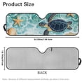 thumbnail image 6 of Uorisanigo Windshield Sunshade Sun Shade Car Sun Visor Mat Heat Shield for Jeep Wrangler JL JLU 2018-2024 Rubicon Sahara 2 Door & 4 Door & Gladiator JT, 1pc (Beach Turtle Starfish), 6 of 7