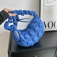 thumbnail image 2 of Bolso de mano acolchado para mujer Bolso acolchado Bolso acolchado Bolso de mano acolchado ligero Bolso cruzado plisado con nubes, 2 of 6