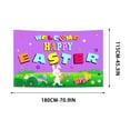 thumbnail image 3 of Easter Photo Backdrop with Bunny and Eggs, Easter Party Decorations Indoor Outdoor, Spring Theme Photography Background for Kids Family Photo Booth Props, 3 of 5