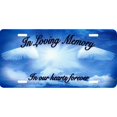 thumbnail image 1 of In Loving Memory Memorial On Blue Metal License Plate, 1 of 1