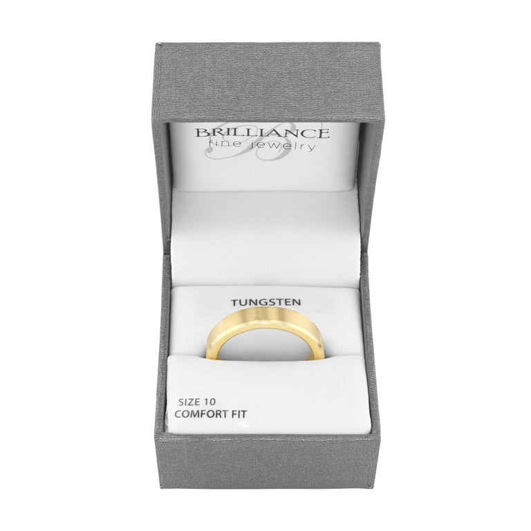 Brilliance Fine Jewelry Men's Gold-Tone Tungsten Wedding Band photo 4