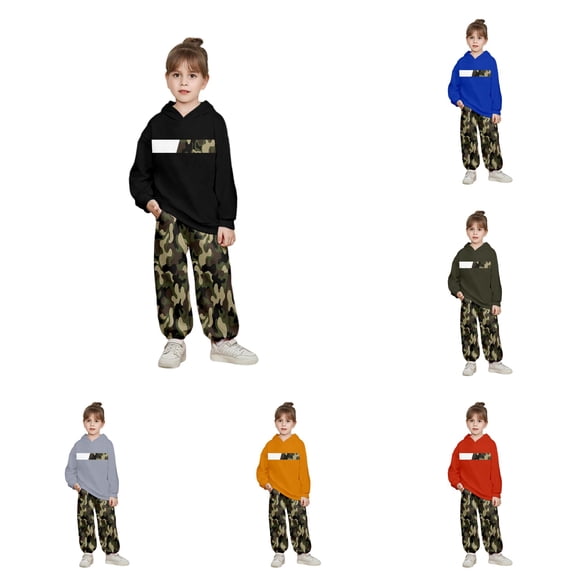 VOUZZA Kids Graphic Hoodie Jogger Set Long Sleeve Hooded Sweatshirt and Pants 2 Piece Boys Tracksuit Toddler Kids Clothes Relaxed Fit