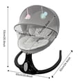 thumbnail image 6 of KFeng Bluetooth Electric Baby Swing with Remote - 4 Speeds,3 Positions,Music Speaker & Portable Design,Gray&Black, 6 of 9