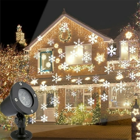 Led Christmas Projector Lights Outdoor Rotating Snowflake Led Christmas Projector Lights Outdoor