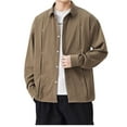 thumbnail image 1 of Kalauyu Men's Shirt Jacket Casual Button Down Shirts Long Sleeve Lightweight Shacket with Pockets, 1 of 5