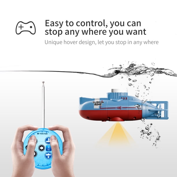 6CH Mini Control Remoto RC Submarino Hover Función para Acuario Niños Juguete