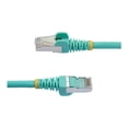 thumbnail image 3 of StarTech.com Câble Ethernet 35 Pieds LSZH CAT6a, Aqua, 10 Gigabit Snagless RJ45 100W Patch Cordon, CAT 6A 10GbE 27AWG S/FTP avec Soulagement de la Souche, Testé contre les Chutes - Faible Fumée Catégorie Halogène 6A (NLAQ-35F-CAT6A-PATCH) - Câble Patch - RJ-45 (m) à RJ-45m - 80g/a - Sans Halogènes, Stripea - Stripea, Stripe, 3 of 5