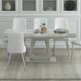 thumbnail image 2 of !nspire Contemporary MDF & Glass Dining Table w/Extension - Warm Grey, 2 of 7
