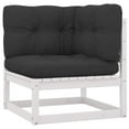 thumbnail image 4 of vidaXL 10 Piece Patio Lounge Set with Cushions White Solid Pinewood, 4 of 11