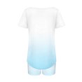 thumbnail image 7 of 2 Piece Sets for Women Fashion Casual Round-Neck Short Sleeve Two-Piece Comfortable Home Pajamas Sports Set, 7 of 7