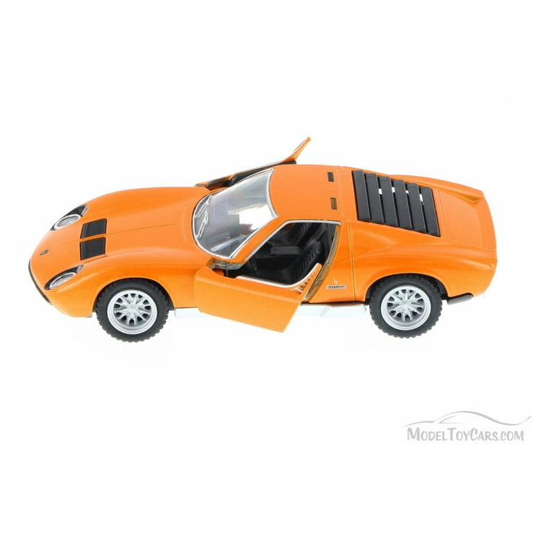 1971 Lamborghini Miura P400 SV Hard Top, Orange - Kinsmart