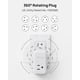 thumbnail image 5 of TROND Extensión con Enchufe Giratorio 360°, 3 Tomas AC, Cargador USB-C PD 20W, Adaptador de Pared US, 5 of 7