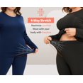 thumbnail image 4 of TIYOMI Plus Size Navy Blue Thermal Underwear For Women Crewneck Thermal TopLong Johns Fleece Lined Base Layer Top and Bottom Sets Fall Winter Pajama, 2-Pack XL 14W 16W, 4 of 5