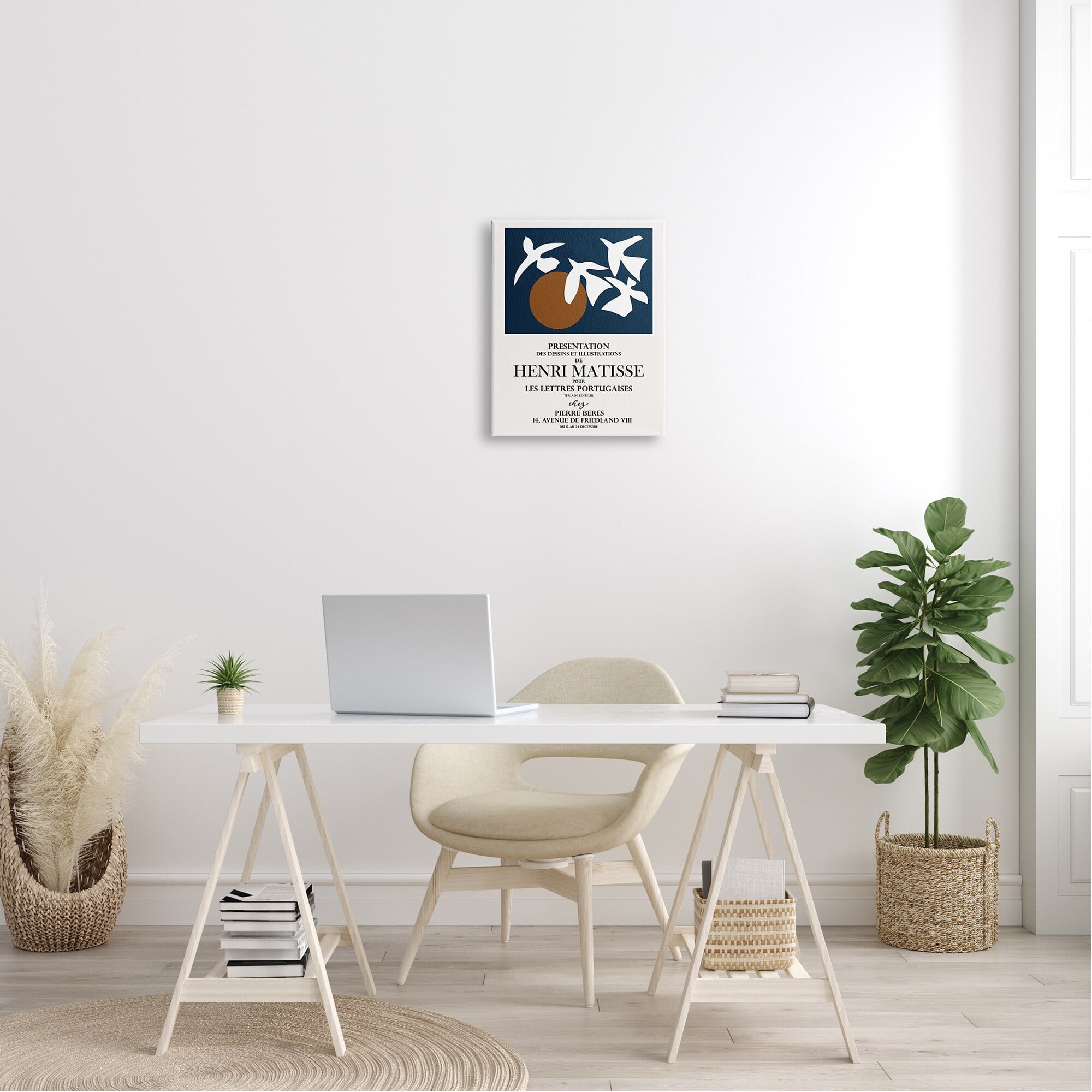 Stupell Industries Historic Matisse Birds Flying Sun Collage Flyer Canvas Wall Art, 16 x 20, Design by Ros Ruseva