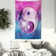 thumbnail image 3 of Yin and Yang Tapestry, Asian Oriental Harmony Motif with Contrasting Colors Paint Stains Backdrop, Wall Hanging for Bedroom Living Room Dorm Decor, 40W X 60L Inches, Multicolor, by Ambesonne, 3 of 5