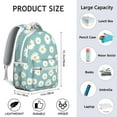 thumbnail image 2 of Watercolor Flower Pattern Students’s Backpack Multifunctional School Bag with Boho Floral and Hummingbird Illustration, Comfortable for Student and Student, 2 of 5