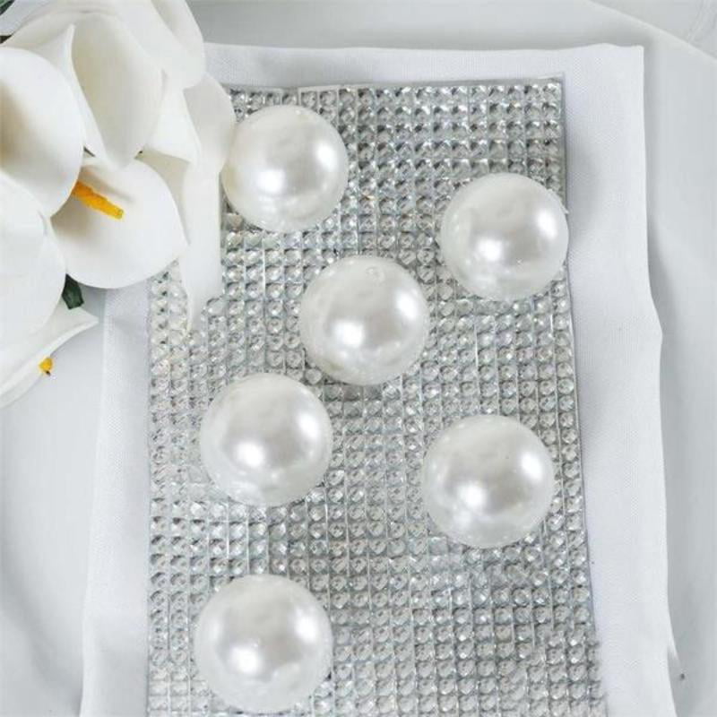 500 IVORY Acrylic Bead Double Side Pearl HEARTS 11mm WEDDING TABLE DECORATION
