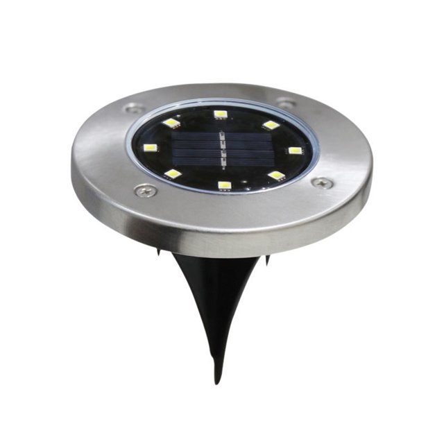 Wosthever 4 uds/1 ud. 8 LED de energía Solar luz enterrada lámpara de tierra al aire libre camino luz punto lámpara patio jardín césped paisaje Iluminación y accesorios luz calida 4 piezas Wosthever HW4217-04B