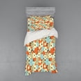 thumbnail image 2 of Ambesonne Floral Bedding Set 4 Pcs, Retro Simple Flowers, Queen, Multicolor, 2 of 3