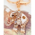 thumbnail image 3 of (Champagne Gold)Keychain Fashion Crystal Leopard Head Key Ring Crystal Elephant Car Bag Pendant for Girl Birthday Gift, 3 of 5