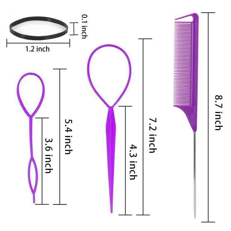 TsMADDTs 1000pcs Hair Rubber Bands with Topsy Hair Tail Tools