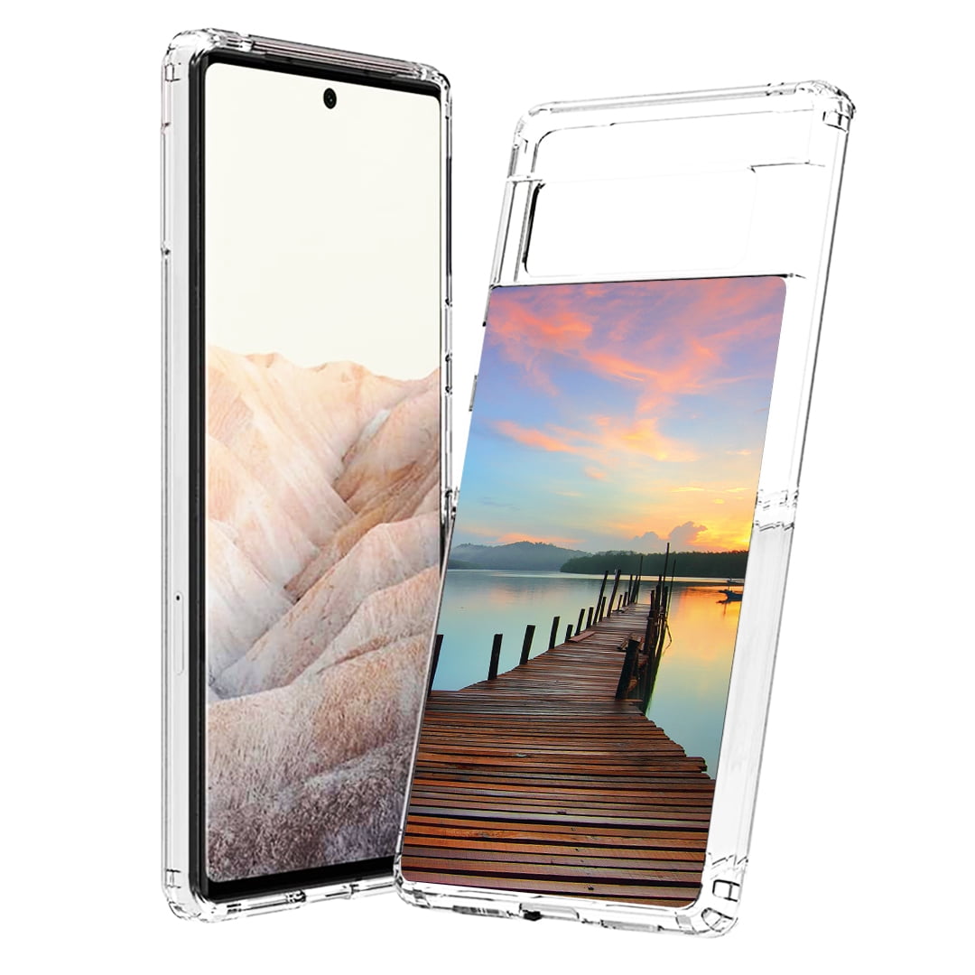 Capsule Case Compatible with Google Pixel 6 Pro [Cute Fusion Hybrid Design Heavy Duty Slim Soft Grip Clear Edge Case Protective Phone Cover] for Google Pixel 6 Pro (Walking Path)