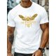 thumbnail image 1 of [Camiseta con estampado de abeja I'M A KEEPER] Camiseta informal de cuello redondo para hombre, 1 pieza - Estampado de abeja "I'M A KEEPER", tejido de punto de algodón ligero, ligeramente elástico, co, 1 of 6