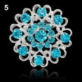 thumbnail image 1 of Rhinestone Crystal Brooch Hollow Out Collar Pin Silver Plated Flower Jewelry, 1 of 10