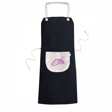 

Grape Fruit Pulp Purple Art Deco Fashion Apron Bib Sarong Cooking Baking Kitchen Pocket Pinafore