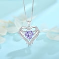 thumbnail image 4 of FJ Heart Angel Wings Necklace 925 Sterling Silver Love Heart Alexandrite Pendant June Birthstone Jewelry Gifts for Women, 4 of 6