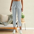thumbnail image 2 of Comdrip Womens Pants Elastic Waist, Women's Pants with Pockets High Waisted Sweatpants Travel Athletic Work Pants for Women Women's Pants Grey M, 2 of 9