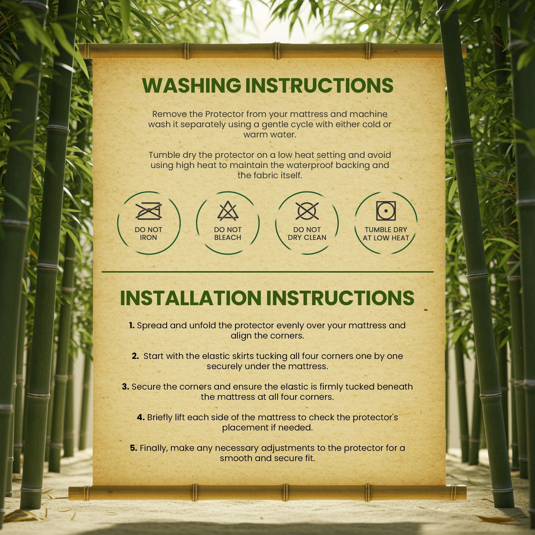 Utopia Bedding Waterproof Mattress Protector King Size Bed, Premium 200 GSM Bamboo Viscose Cooling Mattress Cover, Soft and Breathable, Fitted Style with 17 Inches Deep Stretchable Pockets