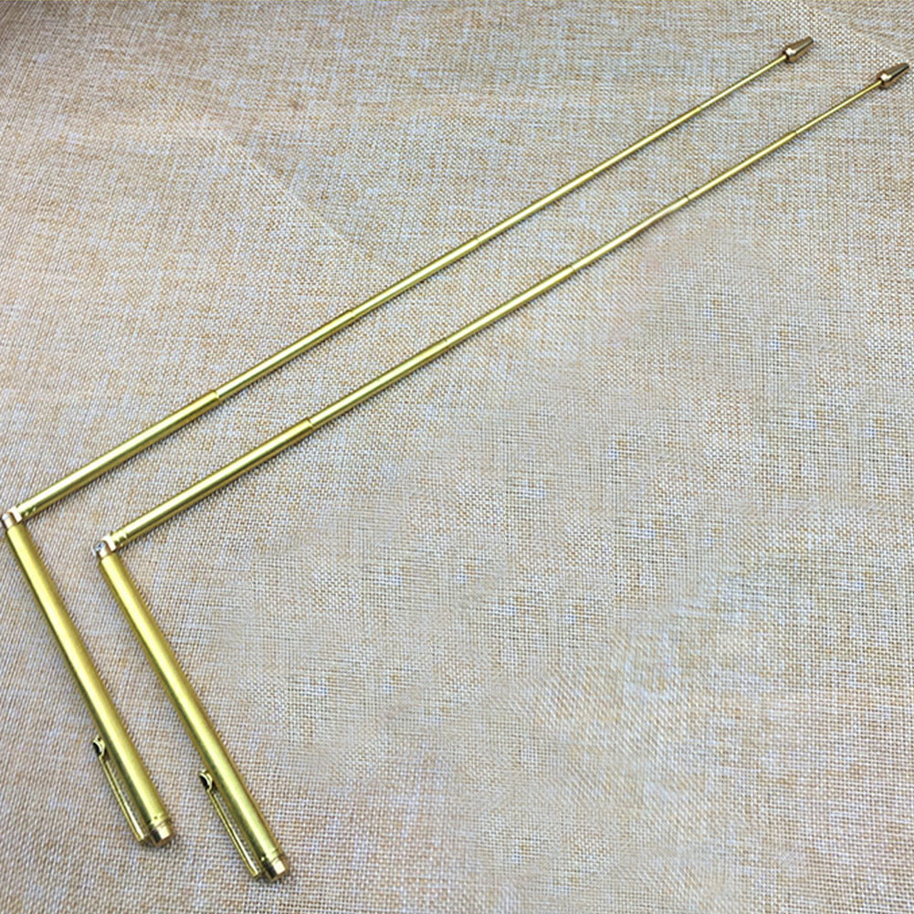 Dowsing Rods with Handles Copper Dowsing Divining Rods Detector 2pcs//set Dowsing Rods Durable Brass Tools Water Detector Measuring Instruments
