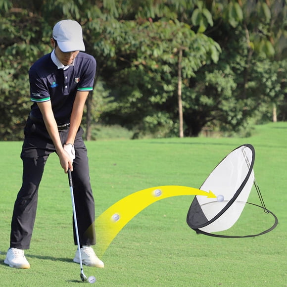 LJNYFDC Golf Training Equipment Golf Chipping Practice Net Accuracy and Swing Trainer Chipping Pitching Cage Mat Portable Golf Practice Net for Indoor Outdoor Golfing