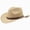 R365-Beige, variant on Kids Girls Boys Wide Brim Western Cowboy Cowgirl Hat with Wind Lanyard Felt Fedora Hat(Light Gray,3-8 Y)